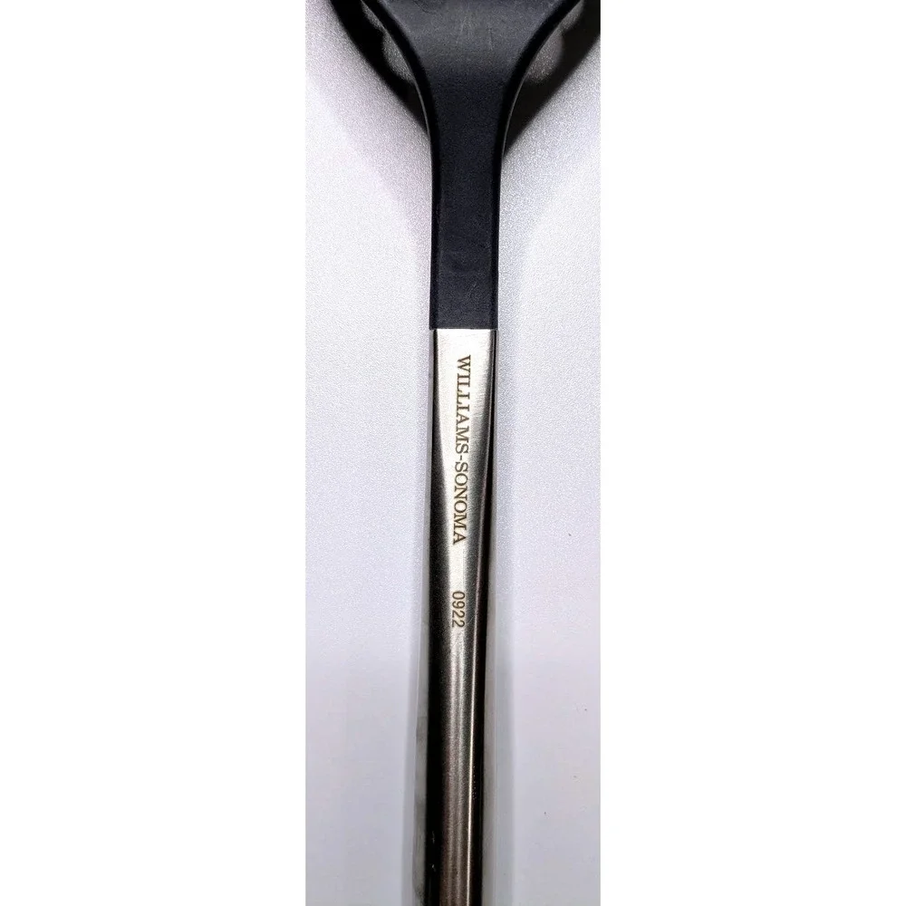 Williams Sonoma Black/Silver Slotted Spatula – Stainless Steel Silicone 0922